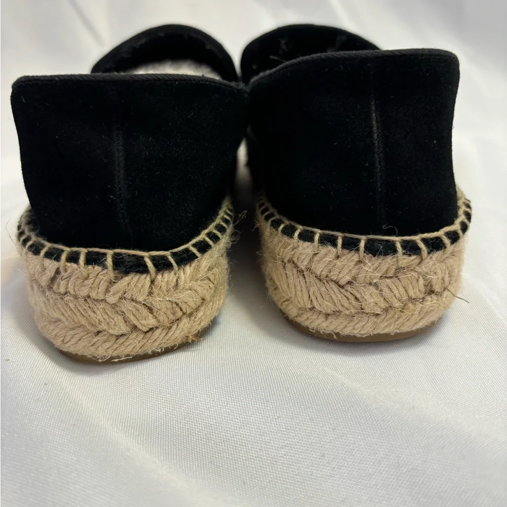 Jack Rogers Luna Suede Embroidered Detail Slip On Espadrilles Women Size 9.5